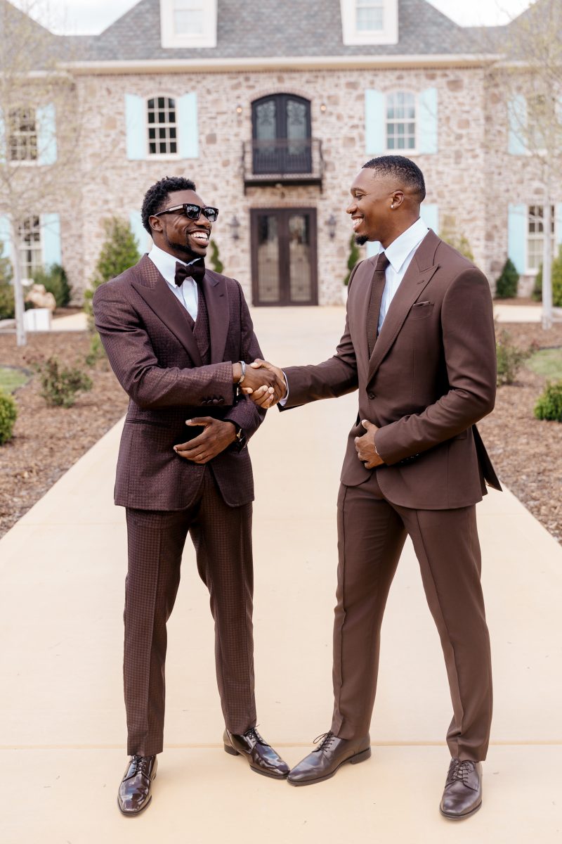 Exclusive: The Theme Was 'All Shades Of Melanin' For Noah Lyles And Junelle Bromfield's Georgia Wedding