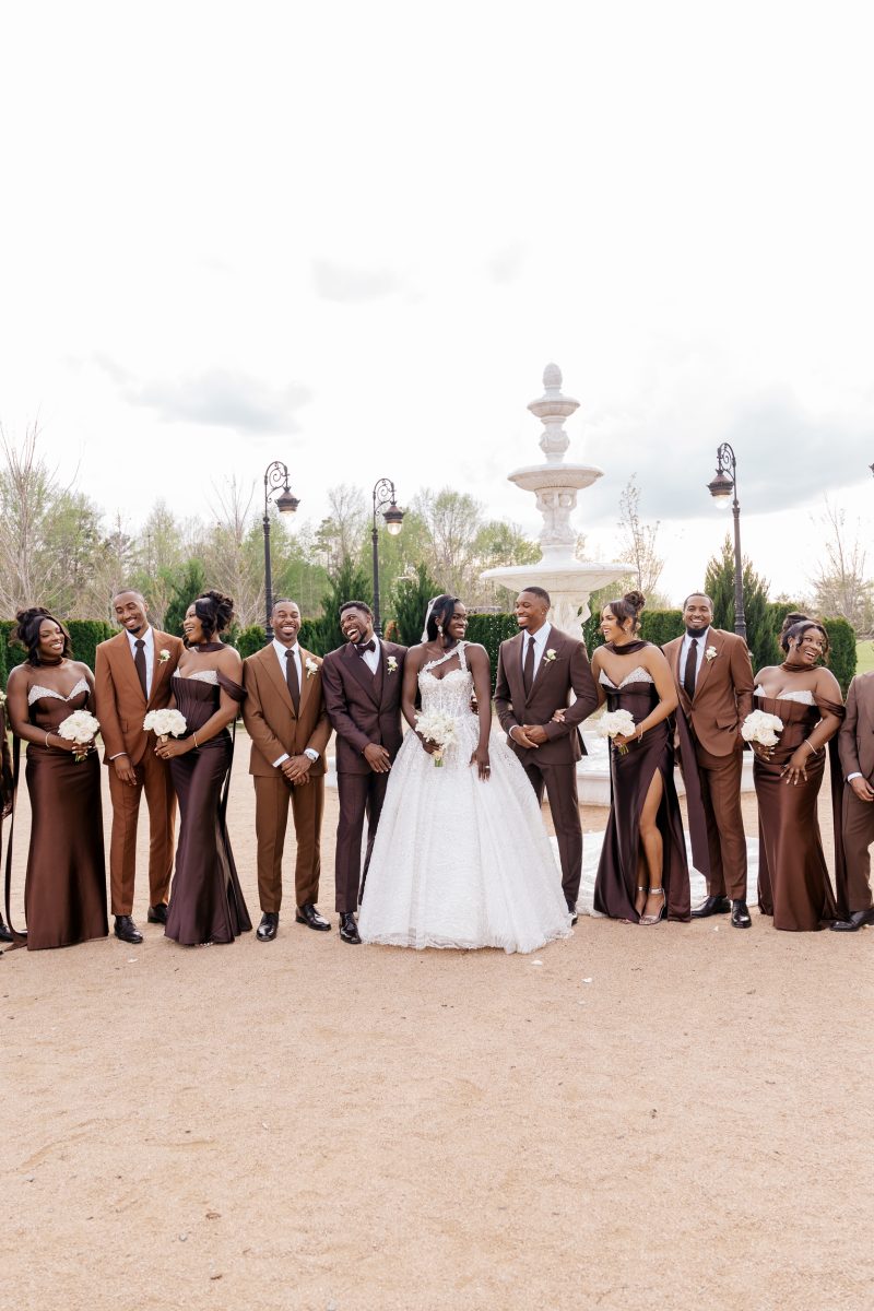 Exclusive: The Theme Was 'All Shades Of Melanin' For Noah Lyles And Junelle Bromfield's Georgia Wedding