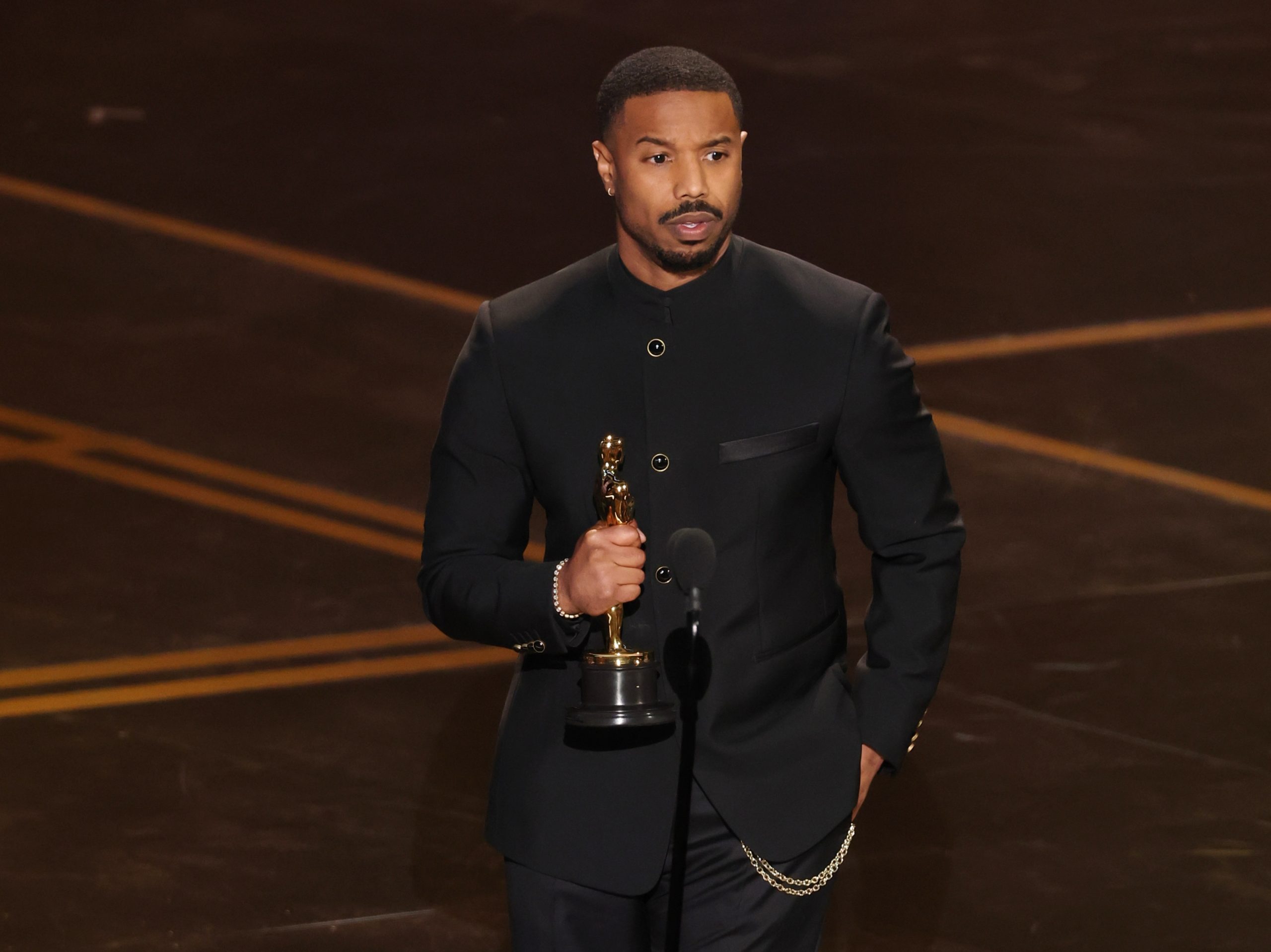 Michael B. Jordan Won His First Oscar Wearing Custom Louis Vuitton