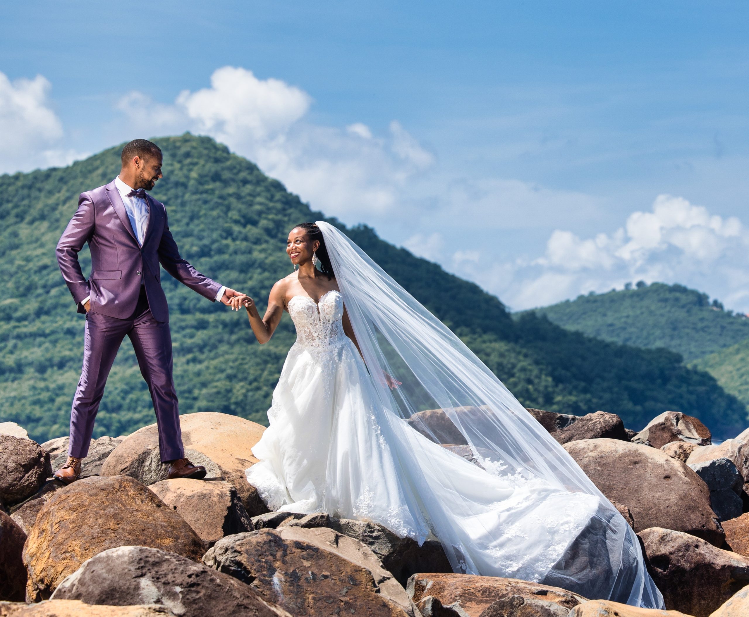 Bridal Bliss: Noni And DeChaun Said 'I Do' With Celebrations In St. Lucia And Atlanta