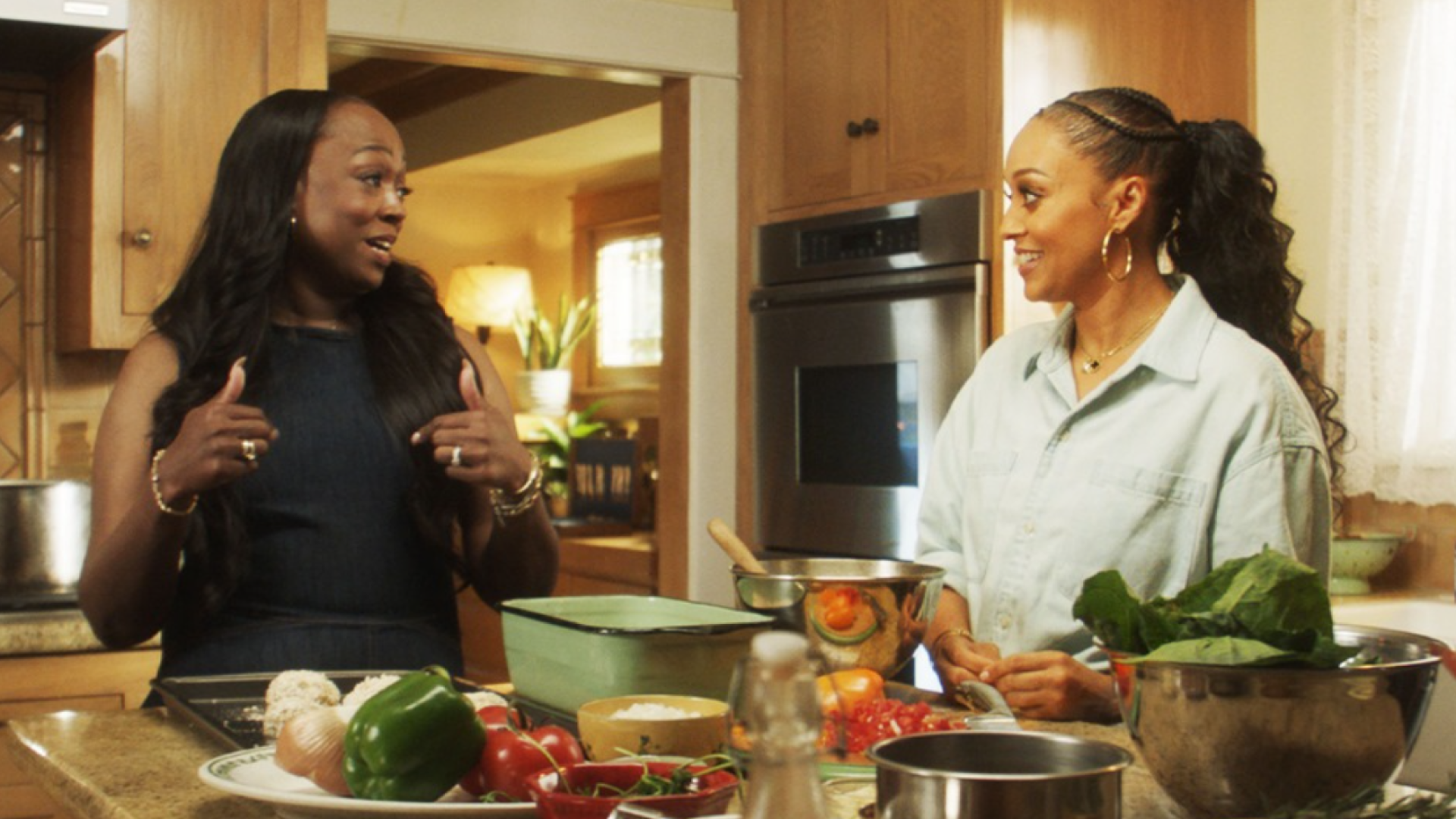 Tia Mowry Shows How Cooking Together Creates a Safe Space for Tough Conversations